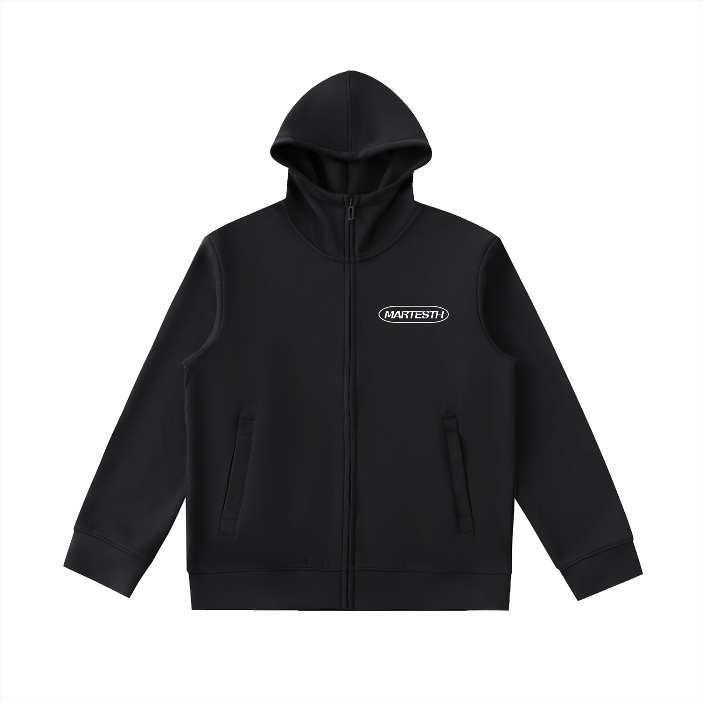Essential Heavyweight High Neck  Zip-Up Hoodie