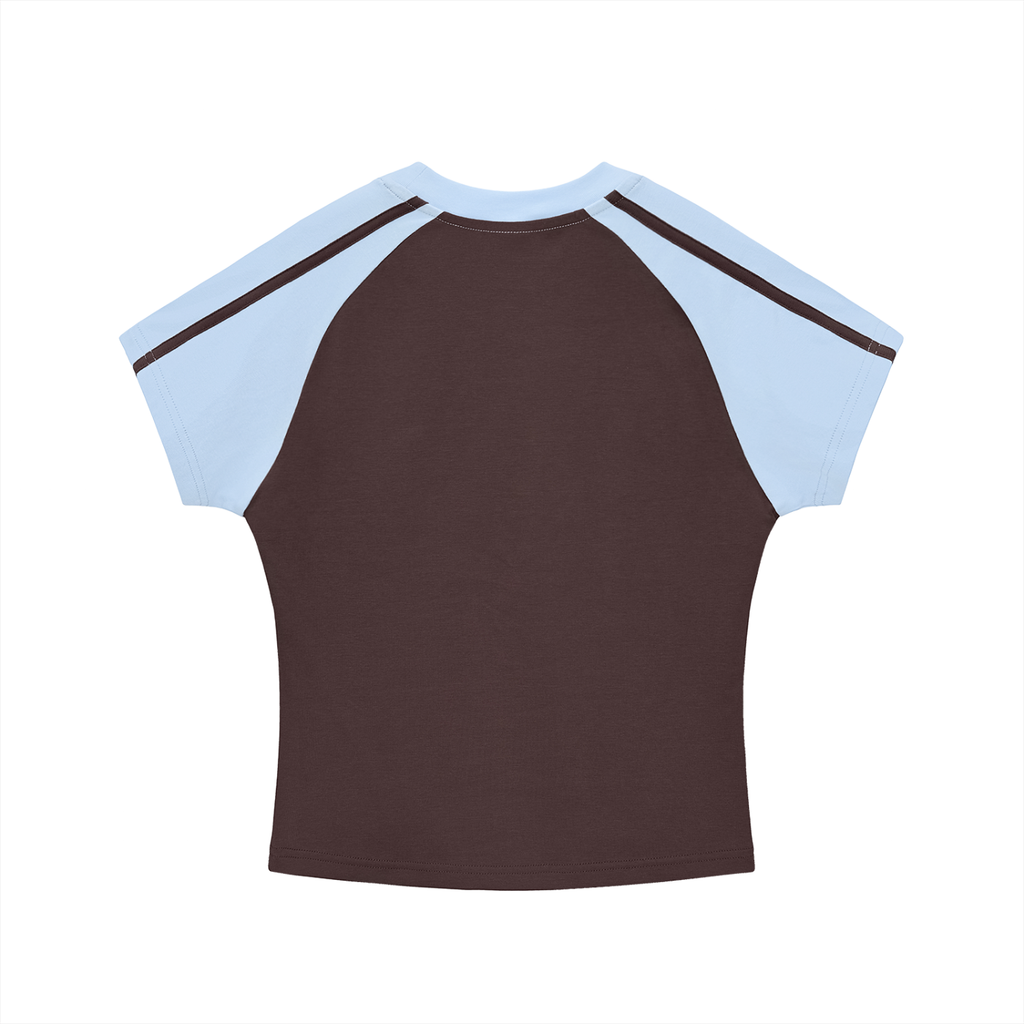 Contrast Stripes Bodycon Raglan  Sleeve