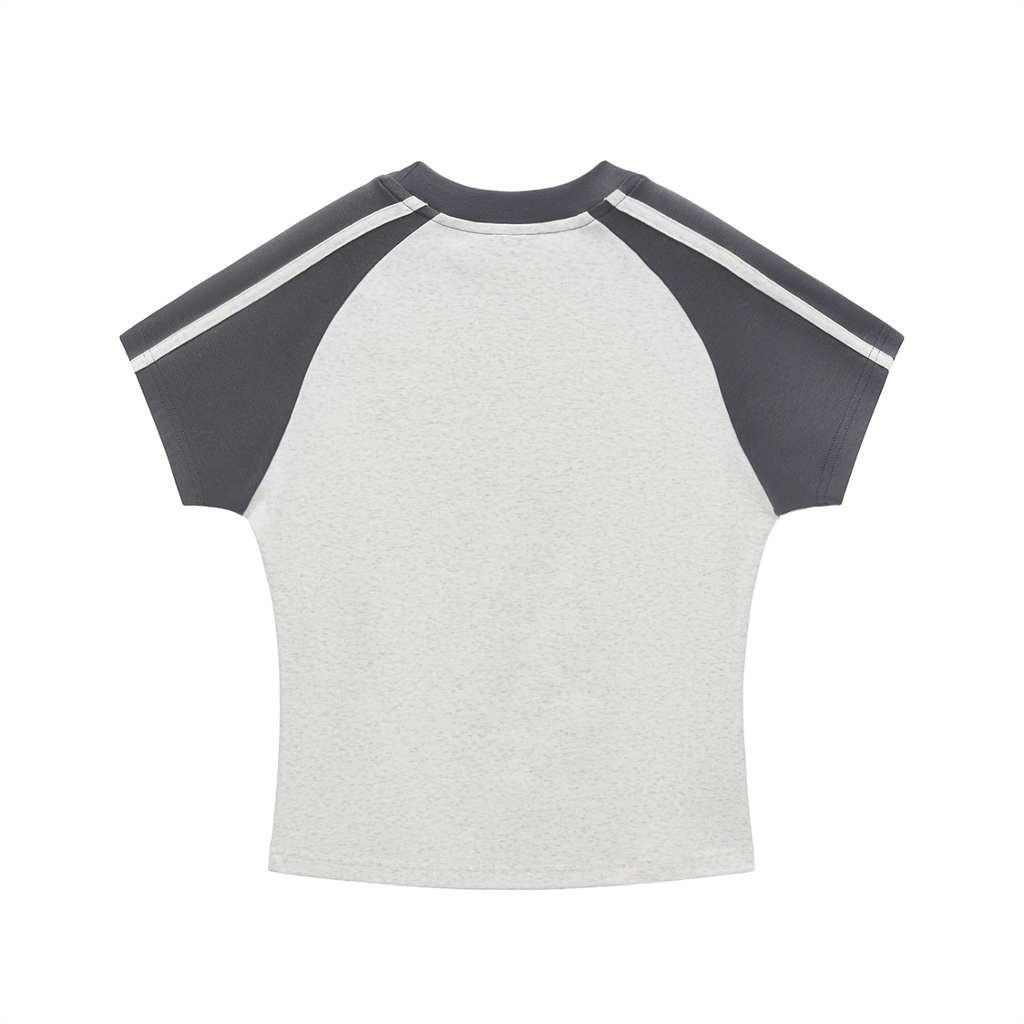 Contrast Stripes Bodycon Raglan  Sleeve